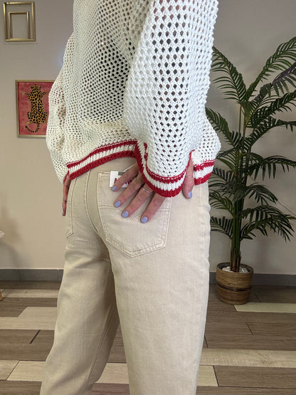 Jeans MOM-FIT BEIGE