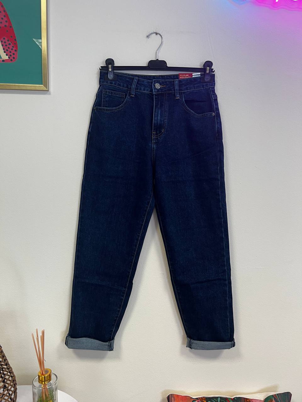 Jeans MOM-FIT BLUE